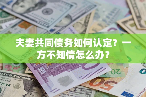 北京夫妻共同债务如何认定？一方不知情怎么办？