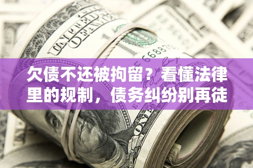 北京欠债不还被拘留？看懂法律里的规制，债务纠纷别再徒劳奔波